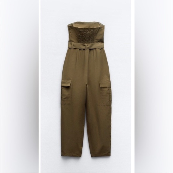 Zara Strapless Cargo Jumpsuit - Picture 4 of 9